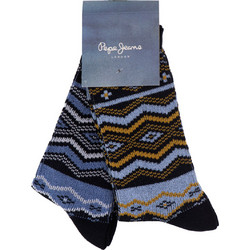 Pepe Jeans Zeke Ανδρικές Κάλτσες Ψηλές με Σχέδια Πολύχρωμες 2Pack F6576-594