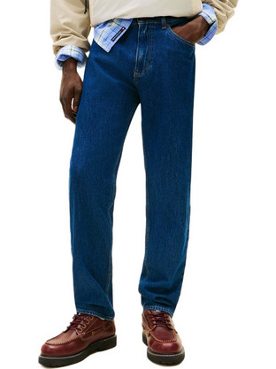 Tommy Jeans Ryan Ανδρικό Τζιν Παντελόνι Ελαστικό Slim Εφαρμογή Navy Μπλε DM0DM22854-1BK