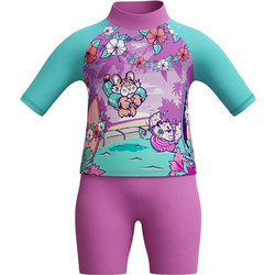 Speedo Σετ Αντηλιακό UV Βρεφικό Μαγιό Σετ με Μπλούζα για Κορίτσι Φούξια Βεραμάν 003144-18253