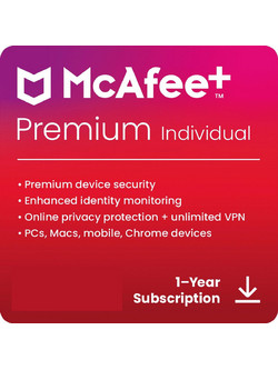 McAfee Premium Individual Security για 1 Συσκευή και 1 Έτος Χρήσης (Ηλεκτρονική Άδεια)