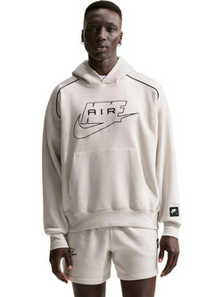 Nike Air Fleece Pullover Hoodie Ανδρικό Αθλητικό Φούτερ με Κουκούλα Μπεζ IF1266-072