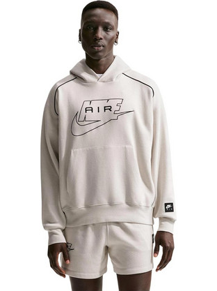 Nike Air Fleece Pullover Hoodie Ανδρικό Αθλητικό Φούτερ με Κουκούλα Μπεζ IF1266-072