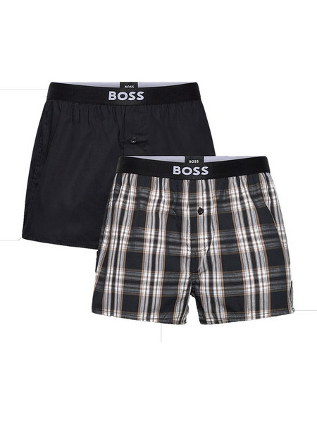 Hugo Boss Ανδρικά Μποξεράκια Σετ 2Pack Μαύρα 50535781-003