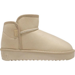 D.Franklin Nordic Low Γυναικεία Μποτάκια Πλατφόρμα Suede Μπεζ με Γούνα DFSH370021