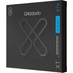 D'Addario XT 3-Pack Σετ 6 Χορδές Ακουστικής Κιθάρας Phosphor Bronze 12-53" Light Tension