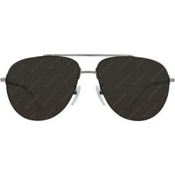 Balenciaga BB0013S 004 Ανδρικά Γυαλιά Ηλίου Aviator Μεταλλικά Ασημί με Μαύρο Φακό