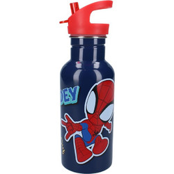 Vadobag Spidey Παιδικό Παγούρι Αλουμινίου με Καλαμάκι Μπλε 500ml