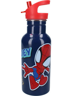 Vadobag Spidey Παιδικό Παγούρι Αλουμινίου με Καλαμάκι Μπλε 500ml