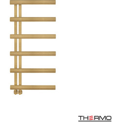Thermo Inox Accent Brushed Brass Gold PVD Πετσετοκρεμάστρα Μπάνιου Καλοριφέρ 1000x500mm 302kcal/h Χρυσή