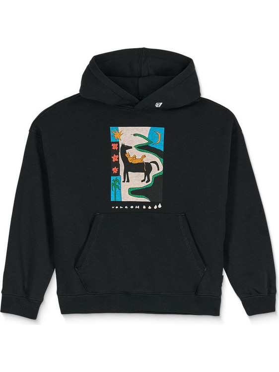Volcom Παιδικό Φούτερ με Κουκούλα Μαύρο C4132500-BLK