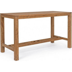 Kare Design Ορθογώνιο Τραπέζι Κήπου Μασίφ Ξύλο Καφέ 180x80x105cm 0806049