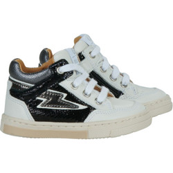 GBB Dallia Παιδικά Sneakers Μποτάκια Λευκά Μαύρα Ασημί AM617-11