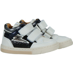 GBB Παιδικά Sneakers Μποτάκια Λευκά Navy Μπλε Ασημί AM618-11