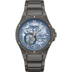 Kenneth Cole New York Ανδρικό Ρολόι Αυτόματο με Γκρι Μεταλλικό Μπρασελέ KCWGY0063301