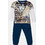 Guess Παιδικό Σετ Φόρμας Λευκό Καφέ Navy Μπλε N5YG00K8HM4