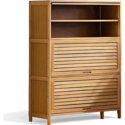 Nextdeco Παπουτσοθήκη Bamboo Καφέ M80xΠ32xΥ106cm 524346
