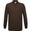 B&C Collection Ανδρική Μπλούζα Polo Μακρυμάνικη Καφέ PU414