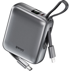 Bwoo P74 Power Bank 10000mAh 22.5W με Θύρα USB-C Black