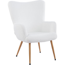 PoliHome Μπερζέρα Λευκή Lunelle 162911179