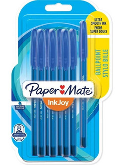 Papermate Inkjoy Σετ Στυλό Διαρκείας Μπλε 8τμχ