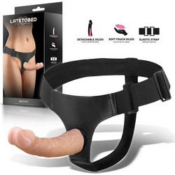 LateToBed Nathy Harness Strap On με Dildo 19cm Flesh LT-740