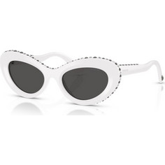 Swarovski SK6061U 105087 Γυναικεία Γυαλιά Ηλίου Cat Eye Κοκάλινα Λευκά με Μαύρο Φακό