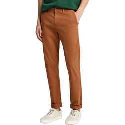 Funky Buddha The Essentials Ανδρικό Παντελόνι Chino Ελαστικό Κανονική Εφαρμογή Πορτοκαλί FBM013-001-02