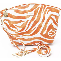 Fragola PC018-10 Zebra Γυναικείο Νεσεσέρ 25x8x10cm Πορτοκαλί