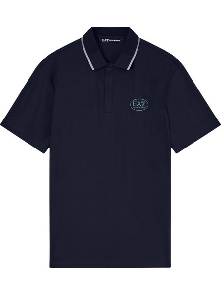 EA7 Ανδρική Μπλούζα Polo Κοντομάνικη Μαύρη 7M001288AF13520UB102