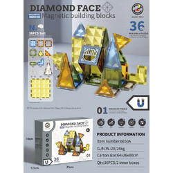 Diamond Face Magnetic Building Blocks