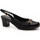 Piccadilly Ανατομικές Γόβες Slingback Δερμάτινες με Χοντρό Χαμηλό Τακούνι Μαύρες 110189-13