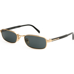 Prada PRB54S 5AK70B Ανδρικά Γυαλιά Ηλίου Ορθογώνια Μεταλλικά Χρυσό Μαύρο με Μαύρο Φακό