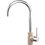 Sanitec Doppio Granite Beige Μπαταρία Κουζίνας Πάγκου Διπλής Παροχής Ανάμεικτη Μπεζ