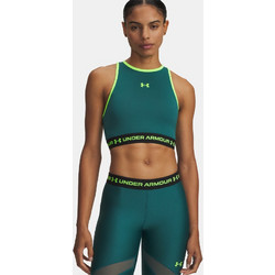 Under Armour Heatgear Γυναικείο Αθλητικό Crop Top Κυπαρισσί 6010007-338