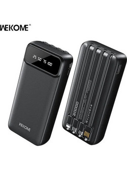 Wecome WP-103 Power Bank 20000mAh 12W με Θύρα USB-A & 2 Θύρες USB-C Black