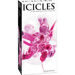 Pipedream Icicles No 34 Harness Strap On με Διπλό Dildo & Δόνηση Ροζ