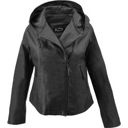 Leather 100 Γυναικείο Μπουφάν Χειμωνιάτικο Δερμάτινο Κοντό Μαύρο 49-W-JESSIE-F