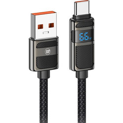 Lamtech High Power Display Braided USB-A to USB-C 66W 1.2m Black