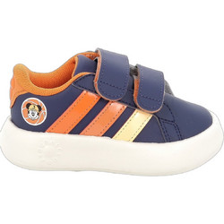 Adidas Grand Court Mickey Παιδικά Sneakers Navy Μπλε Πορτοκαλί JS2344