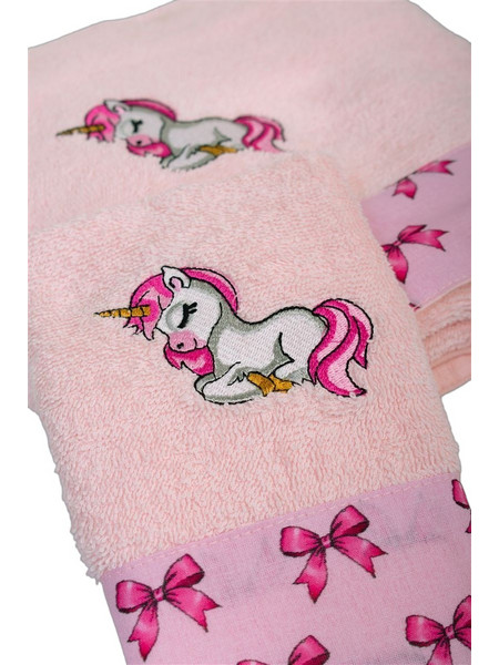 Dimcol Unicorn 187 Σετ Βρεφικές Πετσέτες 2τμχ 400gr/m²