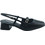 Piccadilly Γόβες Slingback Δερμάτινες με Χοντρό Χαμηλό Τακούνι Μαύρες 779-25023