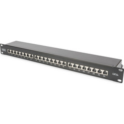 Digitus DN-91624S-EA-B Ethernet Patch Panel Rack 1U 19" 24 Θυρών Cat.6a Shielded STP