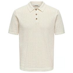 Only & Sons Ανδρική Μπλούζα Polo Κοντομάνικη Εκρού 22032760