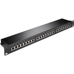 Goobay 93048 Ethernet Patch Panel Rack 1U 19" 24 Θυρών Cat.6 Shielded STP