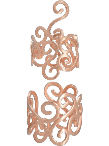 Emmanuela handcrafted for you Γυναικεία Δαχτυλίδια από Ασήμι 925 Ροζ Χρυσό Επιχρυσωμένα 2102