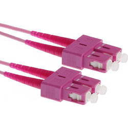 Masterlan SC/UPC-SC/UPC Καλώδιο Οπτικής Ίνας 1m Grey SCupc/SCupc-DMM.50/125-01