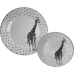 Bone Africa Πιάτα Γλυκού Πορσελάνης 30cm 7τμχ 5208019117107