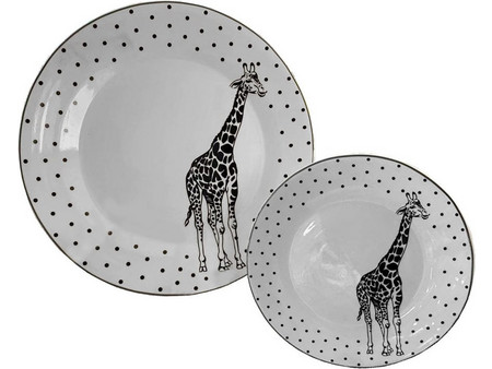 Bone Africa Πιάτα Γλυκού Πορσελάνης 30cm 7τμχ 5208019117107