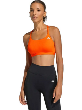 Adidas Optime Essentials Workout Αθλητικό Μπουστάκι με Χαμηλή Στήριξη & Αφαιρούμενη Ενίσχυση Πορτοκαλί KA4718