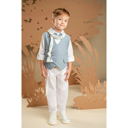 Baby Bloom Βαπτιστικό Κοστούμι με Παντελόνι Πουκάμισο & Γιλέκο 7τμχ 126-09